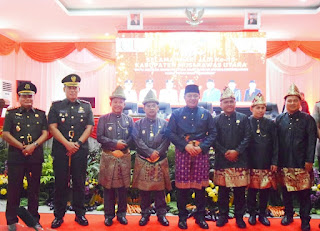 Ketua DPRD Muratara didampingi Gubernur Sumsel Bersama Bupati Muratara Pimpinan Rapat Paripurna Istimewa HUT Muratara ke-10.