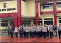 Polresta Bandung Gelar Tradisi Pembaretan Bintara Remaja Baru Lulus Pendidikan